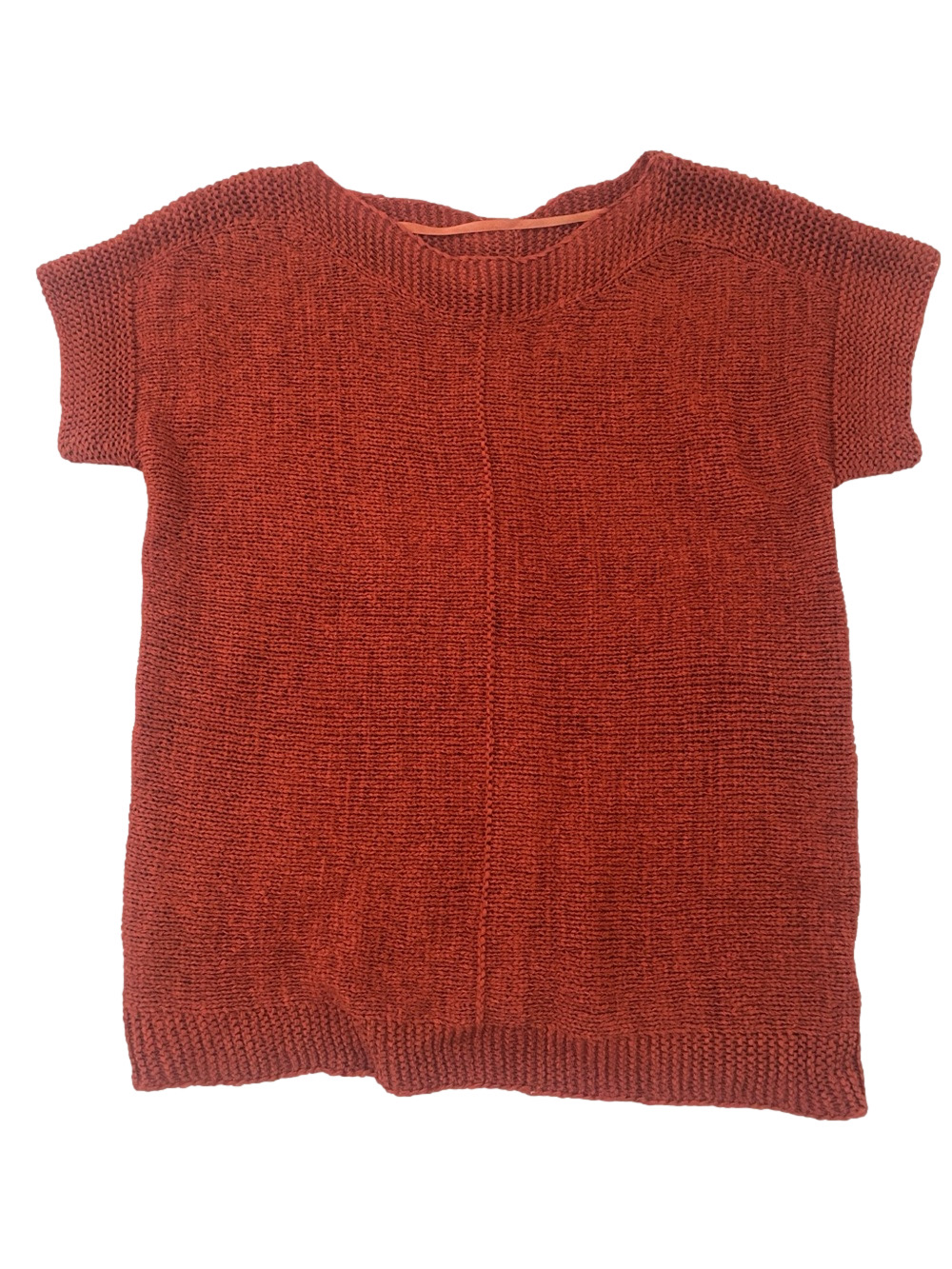 Cable & Gauge Burnt Orange Knit Top, Size S - Picture 6 of 7